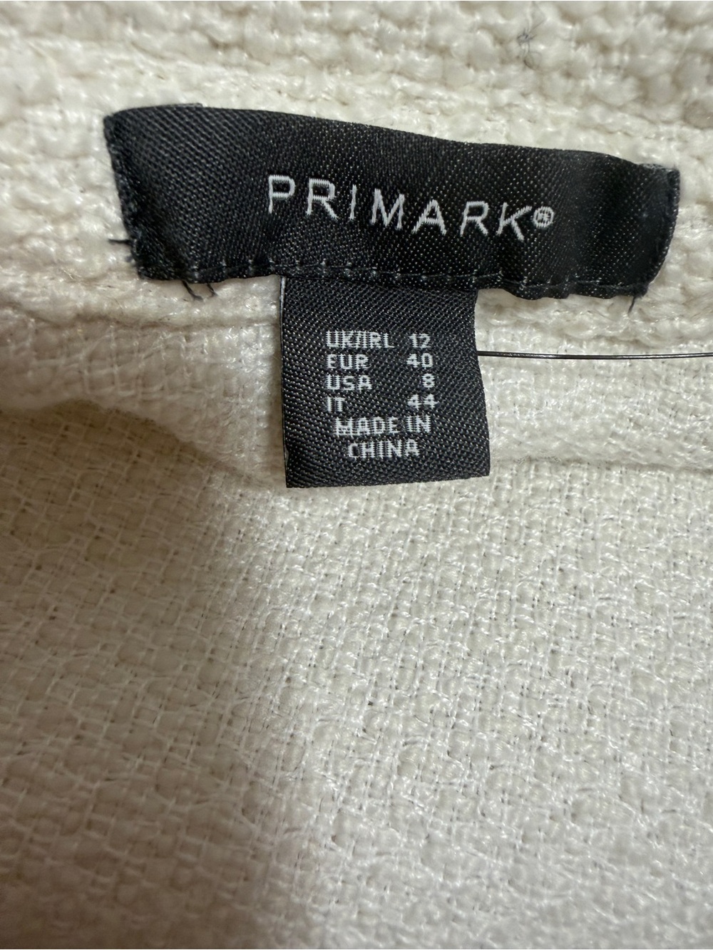 Primark Textured Button Up Shacket Jacket Cream - Picture 5 of 9